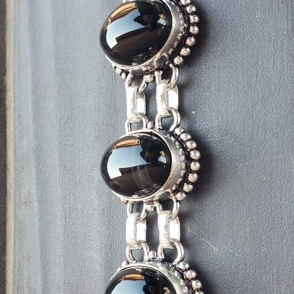 New Botswana Agate 925 Silver Bracelet. - Picture 6 of 14